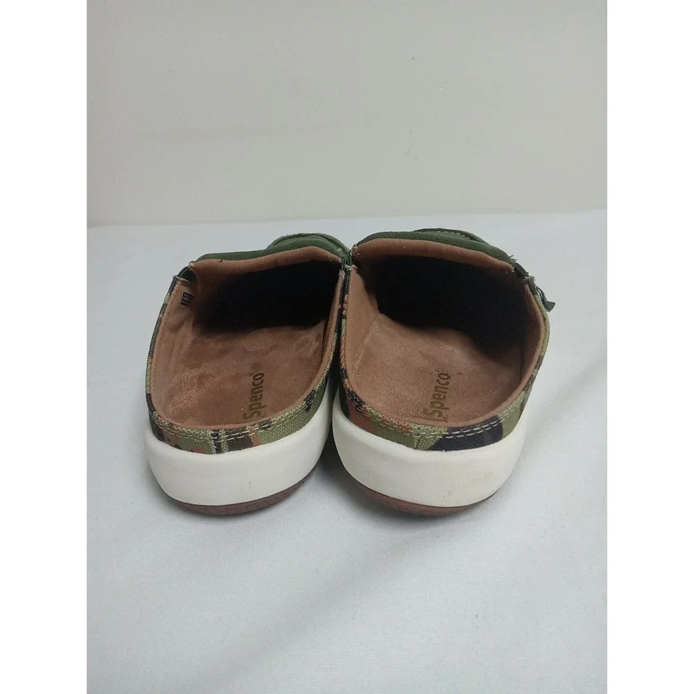 Spenco Shoes Womens 6.5 Siesta Via Green Camo Slide Clogs Suede Slip On Z2